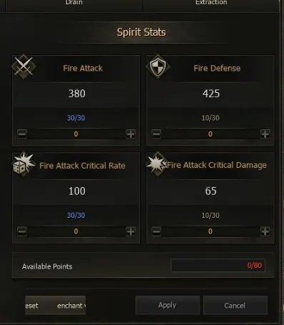 Core Mechanics II - Attributes (Spirits) – screenshot